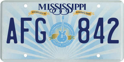 MS license plate AFG842