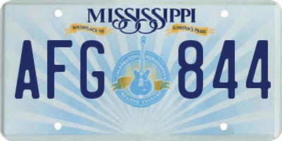 MS license plate AFG844