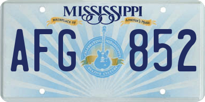 MS license plate AFG852