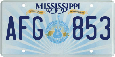 MS license plate AFG853