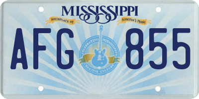MS license plate AFG855