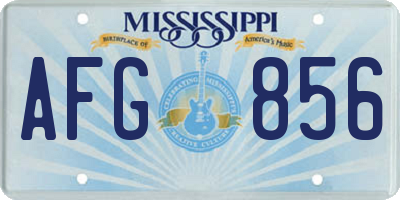 MS license plate AFG856