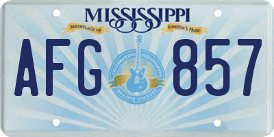 MS license plate AFG857