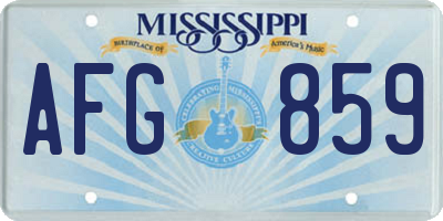 MS license plate AFG859