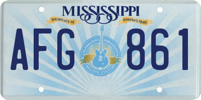 MS license plate AFG861