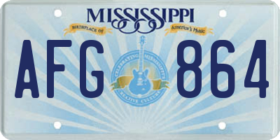 MS license plate AFG864