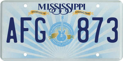 MS license plate AFG873