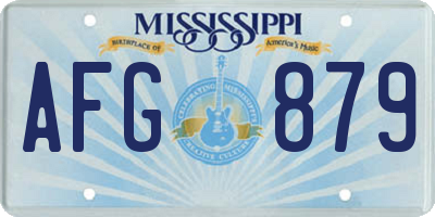 MS license plate AFG879