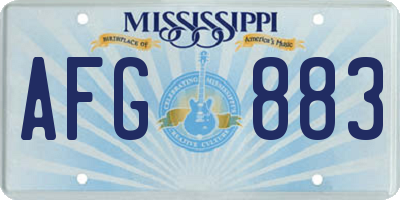 MS license plate AFG883