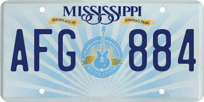 MS license plate AFG884