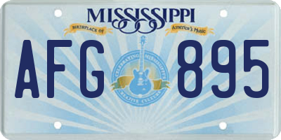 MS license plate AFG895