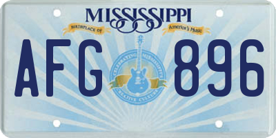 MS license plate AFG896
