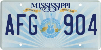 MS license plate AFG904