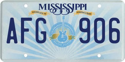 MS license plate AFG906