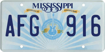 MS license plate AFG916