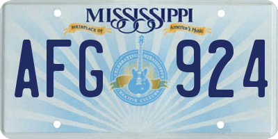 MS license plate AFG924