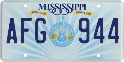 MS license plate AFG944