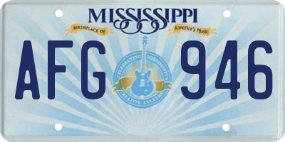 MS license plate AFG946