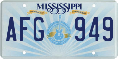 MS license plate AFG949
