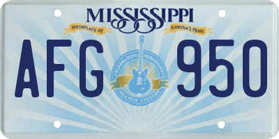 MS license plate AFG950
