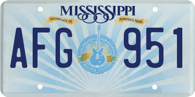 MS license plate AFG951