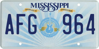 MS license plate AFG964