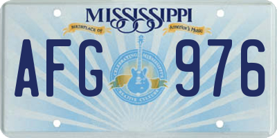 MS license plate AFG976