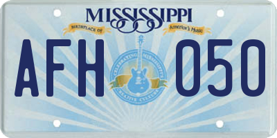 MS license plate AFH050