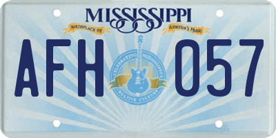 MS license plate AFH057