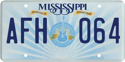 MS license plate AFH064