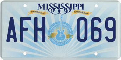 MS license plate AFH069