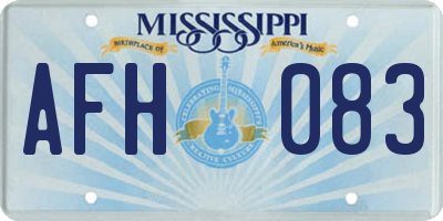 MS license plate AFH083