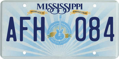 MS license plate AFH084