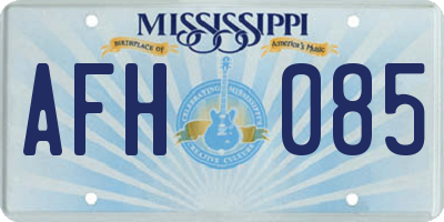 MS license plate AFH085