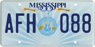 MS license plate AFH088