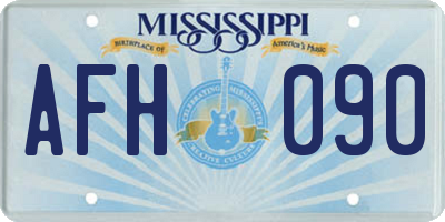MS license plate AFH090