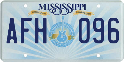 MS license plate AFH096