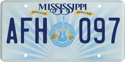 MS license plate AFH097