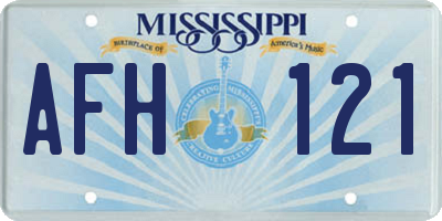 MS license plate AFH121