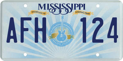 MS license plate AFH124