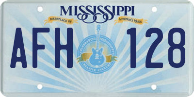 MS license plate AFH128