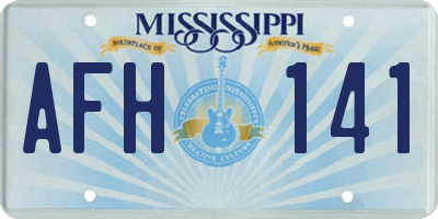 MS license plate AFH141