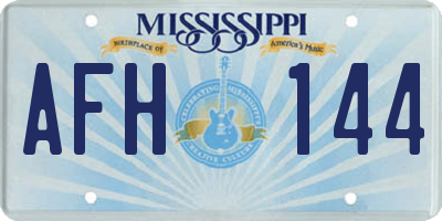 MS license plate AFH144
