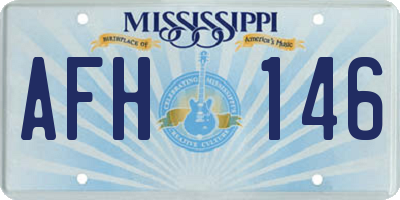 MS license plate AFH146