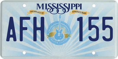 MS license plate AFH155