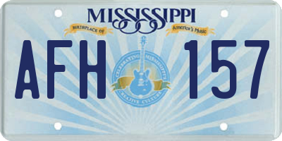 MS license plate AFH157