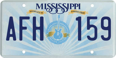 MS license plate AFH159