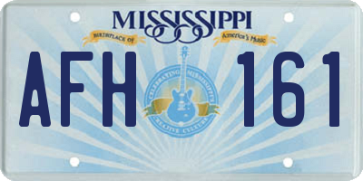 MS license plate AFH161