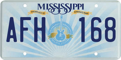 MS license plate AFH168