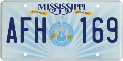MS license plate AFH169